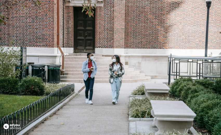 MBA with Healthcare Specialization. Photo by Charlotte May: https://www.pexels.com/photo/young-diverse-female-groupmates-walking-in-park-after-studies-5965598/